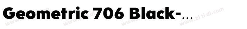 Geometric 706 Black字体转换